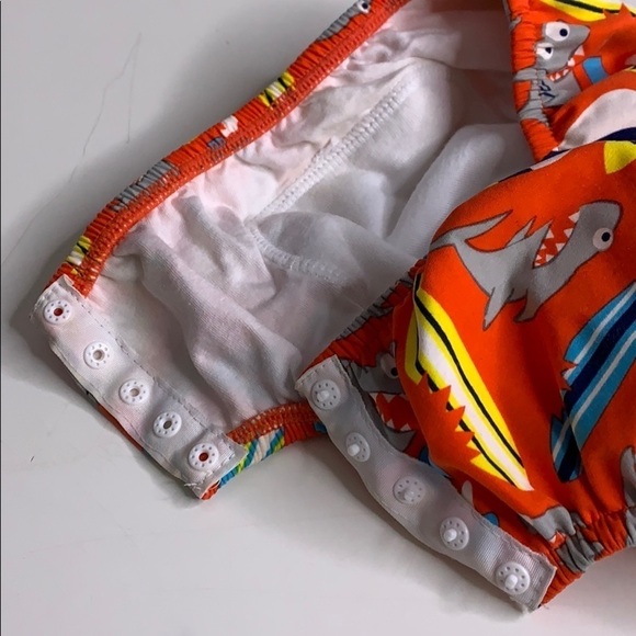 Shark Baby Swim Diaper Cover Size 18-24 Months red - Picture 3 of 6